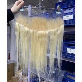 613 Blonde Color Straight 13x2 Lace Frontal Closure