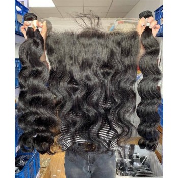 Body Wave Lace Frontal Closures With Bundles
