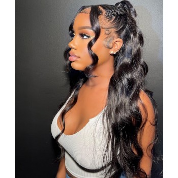 Body Wave Lace Front Human Virgin Wigs For Black Women