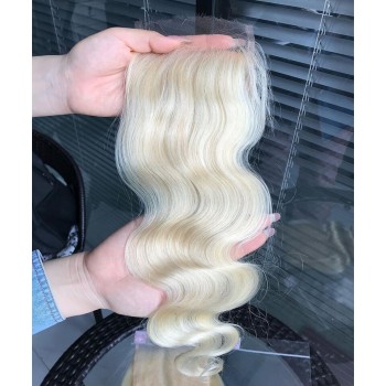 #60 Light Color Straight 4x4 Lace Closure Human Hair