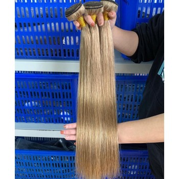 Brown Color Brazilian Straight Virgin Hair 3 Pcs 10-30 Inches