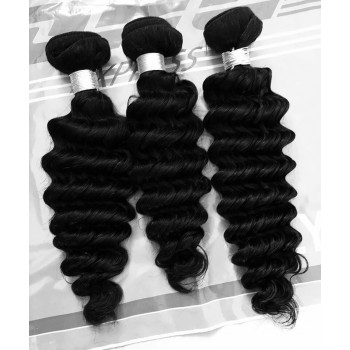 Malaysian Virgin Hair Weave Bundle Deep Wave Cheap Prices