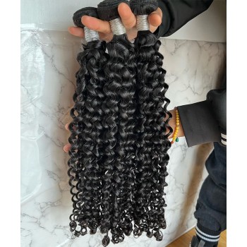 Burmese Curly Human Virgin Hair Weave Bundles Sale
