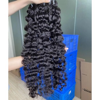 Burmese Curly Wavy Human Hair Bundles For Sale 10-40 Inches