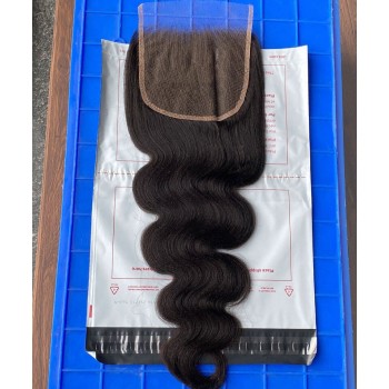 Body Wave Yaki Straight 6x6 Lace Closure Human Hair For Women