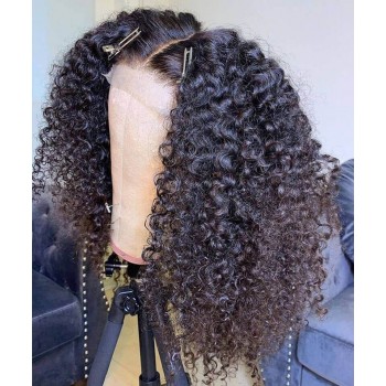 Deep Curly Wave 5X5 HD Lace Closure Human Hair Wigs