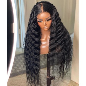 Loose Wave 4X4 Lace Closure Wigs 180% Density For Sale
