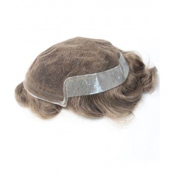 Pu Add Mono Toupee For Men 8X10 Human Hair Pieces Systems