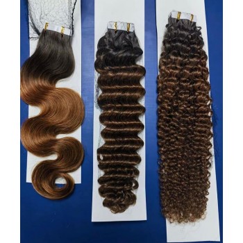 1B/30 Ombre Color Body Wave Tape Human Hair Extensions