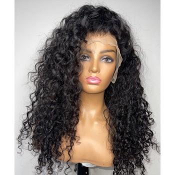 Silk Base Lace Front Human Hair Wigs Deep Wave For Sale