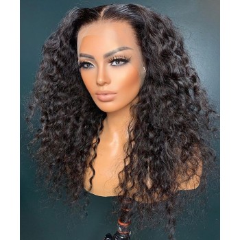 Loose Curly 13X2 Lace Front Human Hair Wigs Black Women