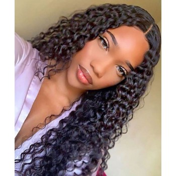 Silk Base Full Lace Wigs Deep Curly 130% Density 8-30 Inches