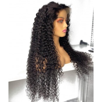 Deep Curly Undetected 360 Lace Frontal Wig Pre Plucked