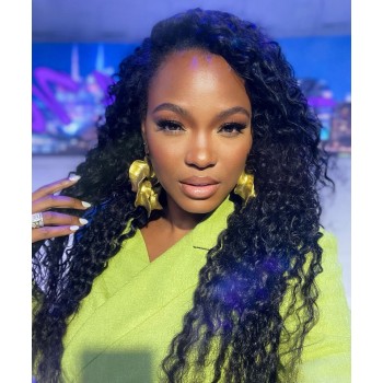 Loose Curly 360 Lace Frontal Human Hair Wigs For Sale