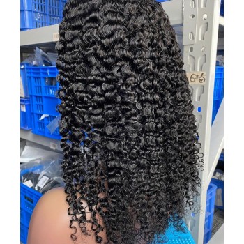 3B 3C Kinky Curly Human Hair 360 Lace Frontal Closure