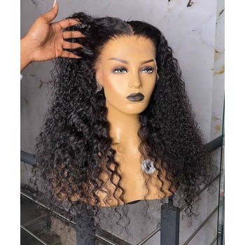 Loose Curly Full Lace Human Hair Wigs For Black Women