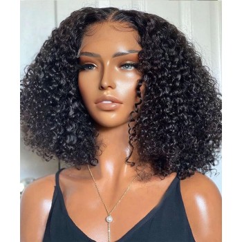 3B 3C Kinky Curly T Part Lace Wigs For Black Women