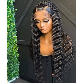 6x6 HD Lace Closure Loose Curly Human Hair Wigs 130% Density