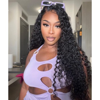 Loose Curly Wave 6X6 HD Lace Closure Human Hair Wig 200% Density