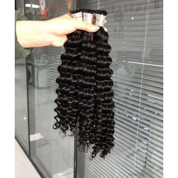 Curly I Tip Human Hair Extension 8-30 Inches For Sale