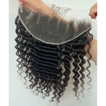 Deep Wave 13x6 Ear To Ear Lace Frontal Closure With Baby Hair