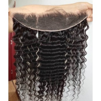 Deep Wave Human Hair Frontal Pre Plucked With Baby Hair