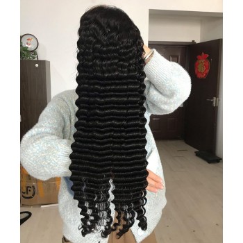 Deep Wave 13X6 Transparent Lace Front Wigs For Sale
