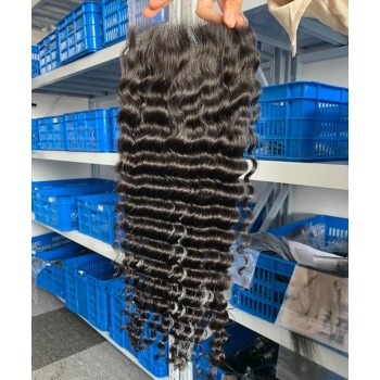 Good Deep Wave 6x6 Lace Closure Human Hair 8-20 Inches