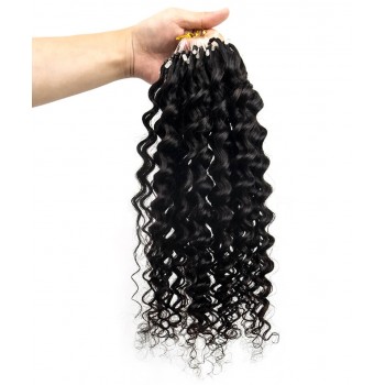 Deep Wave Micro Links Human Hair Extensions 8-30 Inches