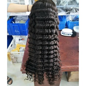 250% Density Deep Wave HD Lace 6X6 Lace Closure Wigs For Black Women