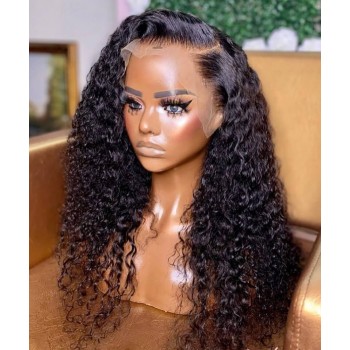 Deep Curly 13x4 HD Lace Closure Wigs 130% Density 10-30 Inches