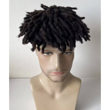 Dread Brading Human Hair Toupee For Men 8X10 Lace Cap Toupee Hair