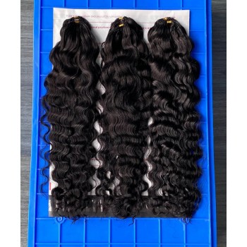 Loose Curly Feather Hair Human Hair Extensions 10-30 Inches For Sale 