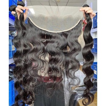 Body Wave Hair Bundles With 13X6 Lace Frontal Closures