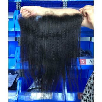 Light Yaki Straight 13x6 Ear To Ear Lace Frontal Closure