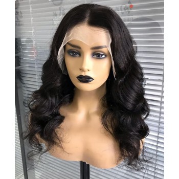 Body Wave 13X6 Transparent Lace Frontal Human Hair Wigs