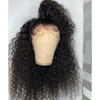 Loose Curly 360 Lace Frontal Wig Pre Plucked With Baby Hair