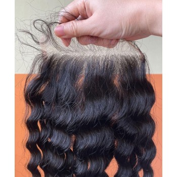 HD Lace 5x5 Part Closure Loose Wave Human Hair Invisible Knots