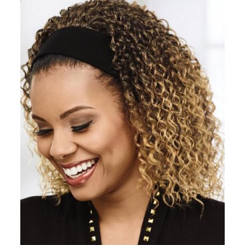 Ombre 4/27 Color Deep Curly Headband Wigs 150% Density
