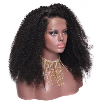 Good Afro Kinky Curly 300% High Density 13X4 Lace Front Wigs
