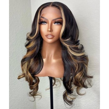 Colorful 13X4 Lace Front Human Hair Wigs Body Wave