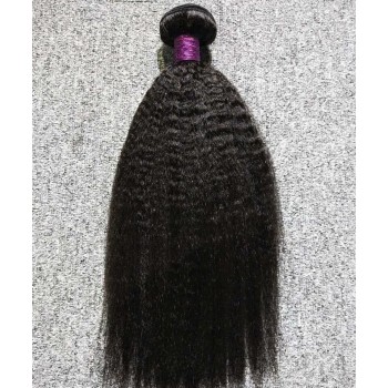 Kinky Straight Brazilian Virgin Hair Weaves One Bundle