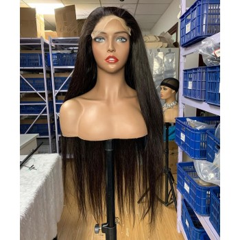 Brazilian Straight 4X4 Hd Lace Closure Wigs With Baby Hair