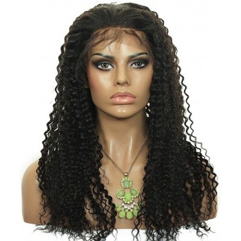 Kinky Curly Human Virgin Hair Wigs For Black Women