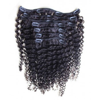 Kinky Curly Clip In Human Hair Extensions For Black Women