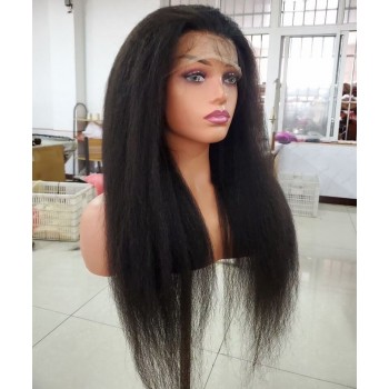 Kinky Straight Hd Lace 370 Lace Wig For Black Women