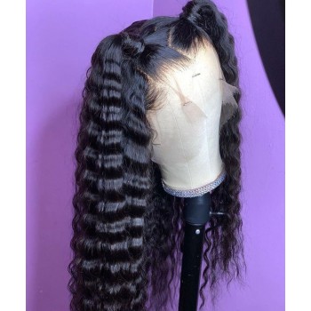 Loose Wave 370 Lace Frontal Wig Pre Plucked With Baby Hair