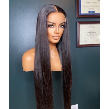 Straight 5X5 HD Lace Closure Human Hair Wigs 150% Density
