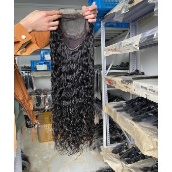 Water Wave 5X5 HD Lace Closure Human Hair Wigs For Sale