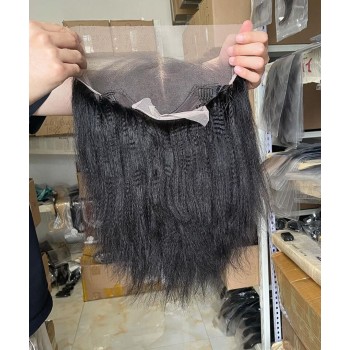 Italian Yaki Straight 13x6 Lace Front Wigs Sale 250% Density
